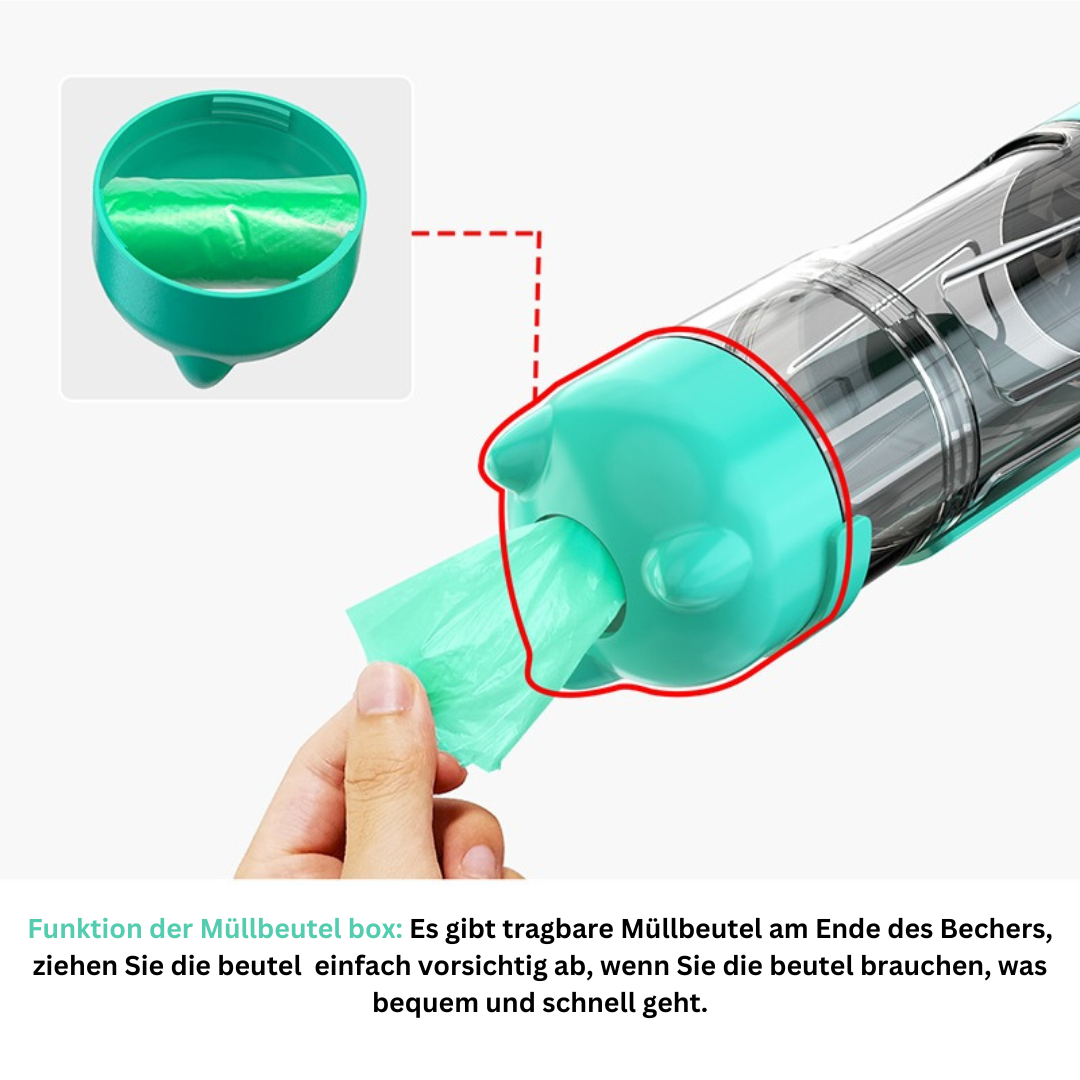 4 in1 Hunde Wasserflasche