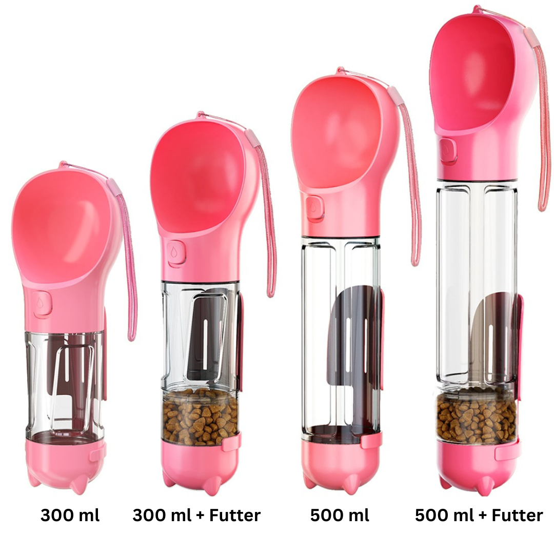 4 in1 Hunde Wasserflasche